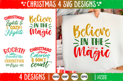 4 Christmas SVG Designs, Christmas SVG Cut file design Product Image 1
