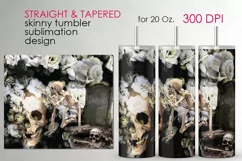 Oil paint Gothic design | Skinny tumbler Sublimation, PNG Product Image 1