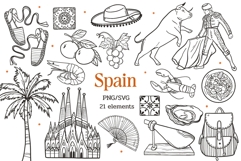 Spain Travel Clipart PNG SVG Product Image 1