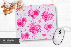 Floral Heart Swirls Mouse Pad PNG Design Product Image 1