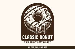 Classic Donut Logo Vector Design Product Image 2