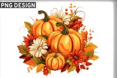 Fall Thanksgiving Pumpkins Sublimation Clipart Bundle Product Image 3
