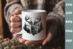 Vintage Deer Design, Cutting board laser SVG, Cricut Product Image 2