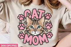 Cat Mom PNG, Cat Mom Sublimation PNG Product Image 2