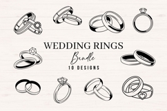 Wedding Rings SVG Bundle | 10 Ring Designs | PNG DXF Product Image 1