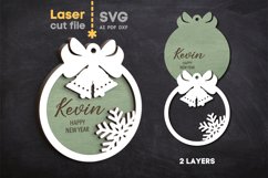 Bells Christmas Tree Toy SVG laser cut file for Glowforge Product Image 2