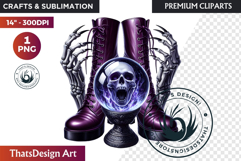 Halloween Character Boots - Spooky Gothic Clipart PNG Product Image 1