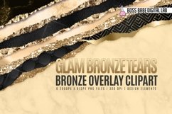 Glam Bronze Tears Clipart Product Image 1
