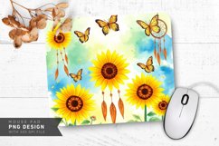 Sunflower Whimsy Mouse Pad PNG Design Product Image 1