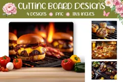 Fast Food Cutting Board, Food Cutting Board, Food PNG Product Image 1