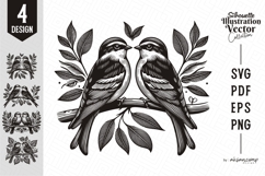 Bird Silhouette Vector Collection Product Image 1