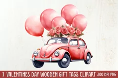 Sweet Valentine Clipart, Watercolor Valentines Day Product Image 1