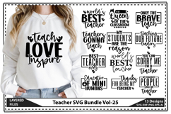 Teacher SVG Bundle, Teacher Shirt Svg, Teach Svg Product Image 1