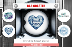 Crystalline Mindset Quotes Car Coaster Product Image 1