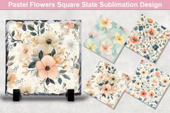 Pastel Flowers Square Sublimation Slate Designs Product Image 1