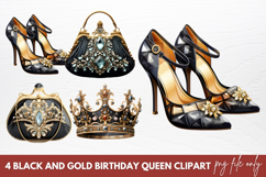 Birthday Queen Leopard Sublimation Clipart Product Image 1