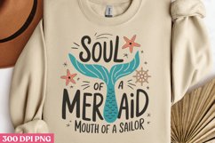 Soul of a mermaid mouth of a sailor PNG ,Mermaid Sublimation Product Image 2
