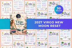 2027 Virgo New Moon Reset Workbook Kdp interiors Product Image 1
