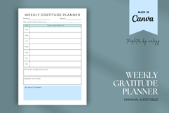 Weekly Gratitude Planner Template Mindful Reflection journal Product Image 1