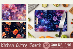 Magical Dreamy Flowers Cutting Boards sublimation Design Product Image 1