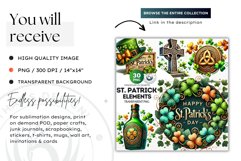 St Patrick&#039;s Day Clipart, Saint patrick PNG sublimation Product Image 2