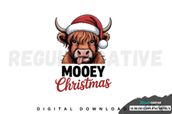 Mooey Christmas PNG, Merry Christmas Sublimation PNG Product Image 1