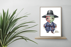 Korean Gat Hat Hanbok Voodoo Doll Stitched PNG Halloween Product Image 2