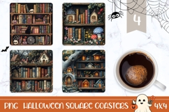 Halloween Square Coasters, Fantasy Square Coaster Designs Product Image 1