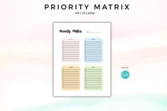 Priority Matrix Planner Template with 2 Layouts Canva Product Image 1