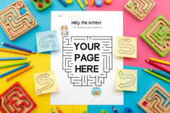 Labyrinth Worksheet page mockup Product Image 2