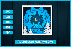 10 Christmas 3d paper cuts SVG I Christmas scene shadow box Product Image 2
