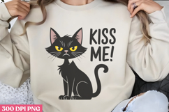 Kiss Me PNG, Funny Cat Jokes Sublimation PNG Product Image 1