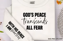 God's peace transcends all fear Sleeve SVG PNG Product Image 2