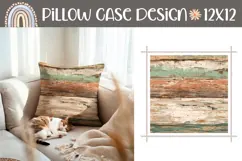 Wooden Pillow Design, Wood Pillow Case, Wooden Print Product Image 1