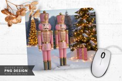 Christmas Charm Pink Nutcrackers in a Wonderland Mouse Pad Product Image 1