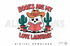 Books Are My Love Language Sublimation PNG Product Image 1