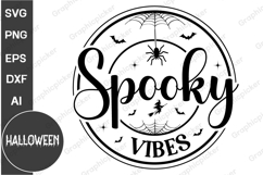 Spooky Vibes SVG, Spooky Season SVG, Halloween SVG Product Image 1