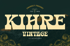 Kihre Vintage - Logo Branding Font Product Image 1