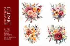 Watercolor Spring flower clipart PNG Product Image 1