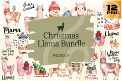 Christmas Llama Bundle PNG 300 DPI Product Image 1