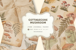 Cottagecore mushroom junk journal pages Product Image 1