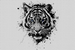 Tiger Head Art With Splash Effects Product Image 3