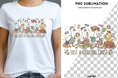 Chilling geese png design for T-shirts Product Image 1