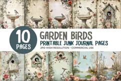 Garden Birds Junk Journal Pages Product Image 1