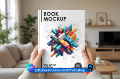 8.5x11 book hardcover mockup Product Image 2
