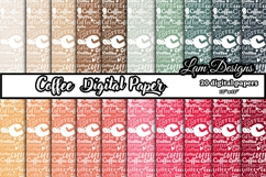 coffee digital papers, Coffee pattern, Coffee background Product Image 1