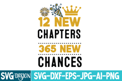 12 New Chapters 365 New Chances SVG Design,New year svg Product Image 1