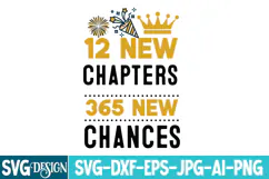 12 New Chapters 365 New Chances SVG Design,New year svg Product Image 1