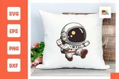 cute baby astronaut clipart svg, watercolor astronaut png Product Image 1