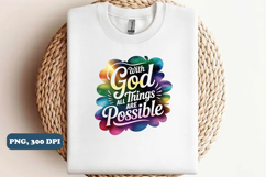with God all things are possible PNG Design, Christian png Product Image 1